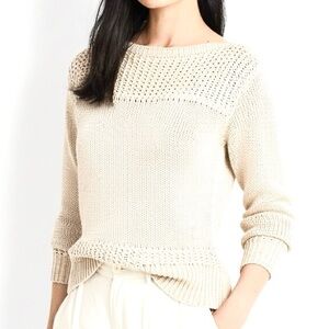 Lauren Ralph Lauren Cotton Textured Knit Boatneck Sweater